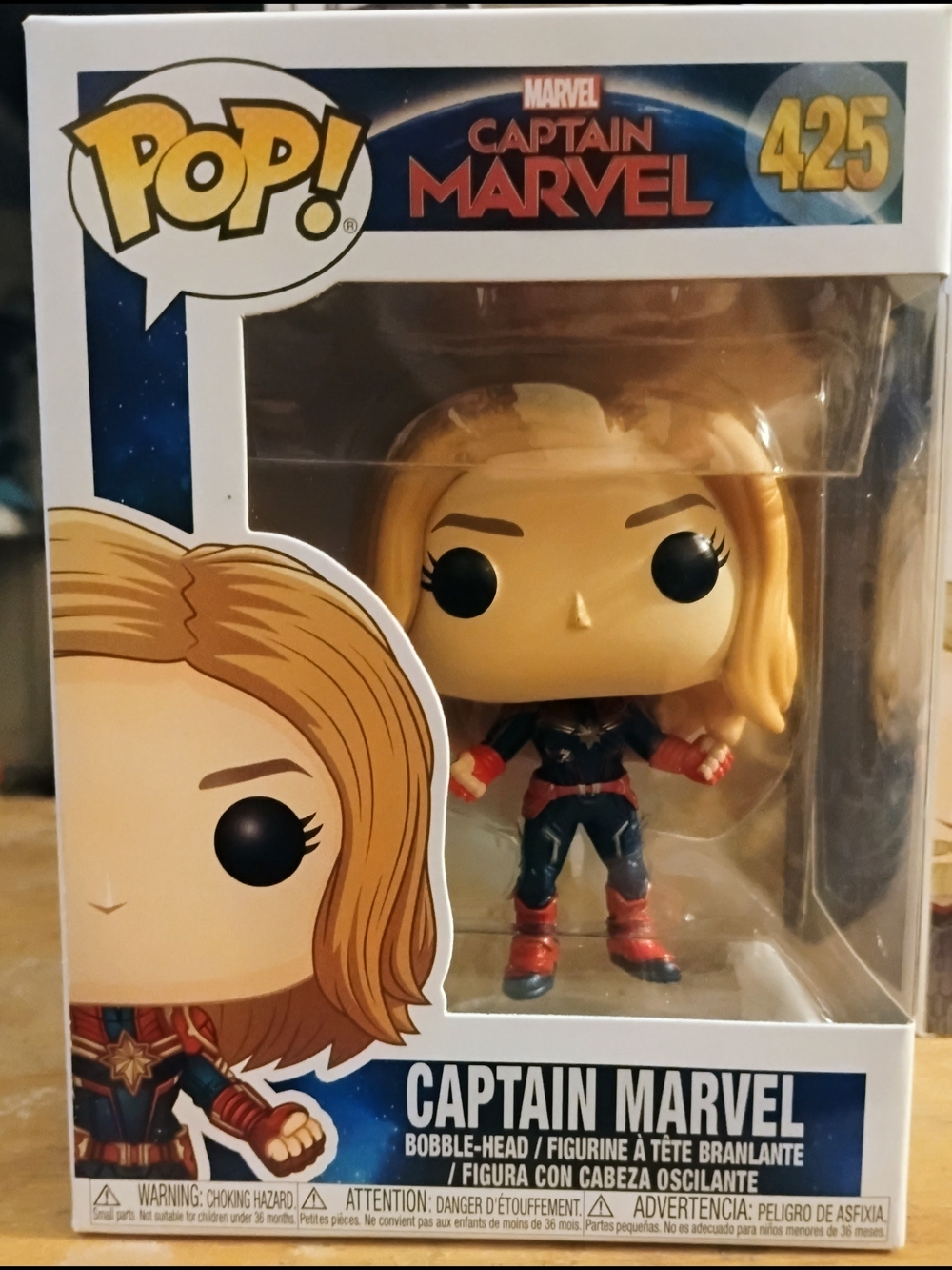 Funko Pop! Captain Marvel #425 - Blonde Captain Marvel Figure NWT